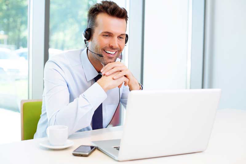 man and woman working together